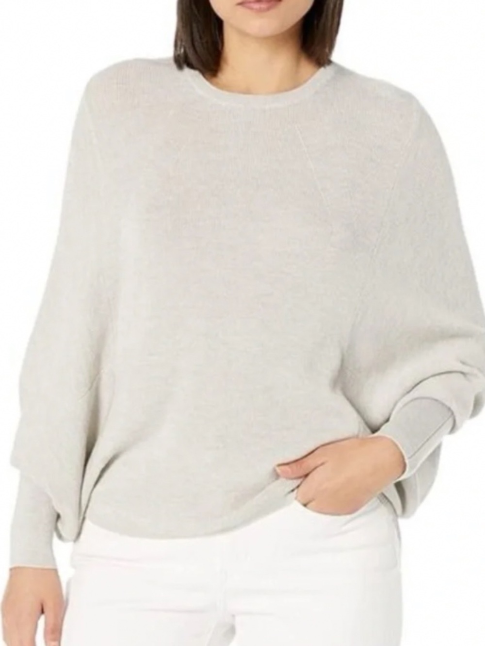 Club Monaco Gizal Dolman Pullover Sweater | 100% Wool | Heather Grey | Small